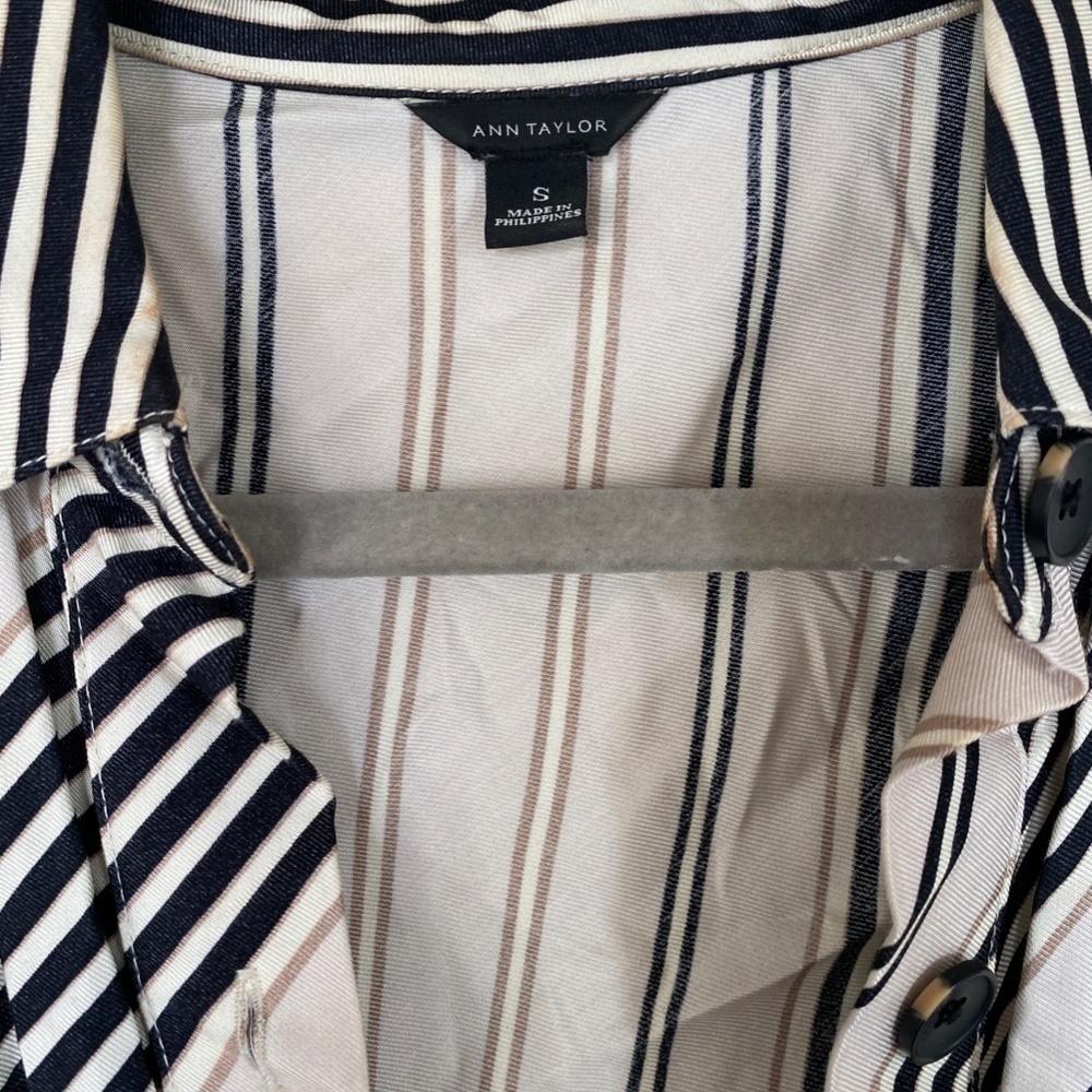 Ann Taylor Striped Midi Dress Womens Size S - Picture 3 of 6